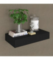 vidaXL Floating Wall Shelf with Drawer Black 48x25x8 cm
