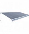 vidaXL Folding Awning Manual Operated 600 cm Blue/White