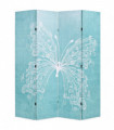 vidaXL Folding Room Divider 160x170 cm Butterfly Blue