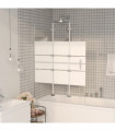 vidaXL Folding Shower Enclosure ESG 100x140 cm White