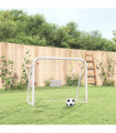 vidaXL Football Goal with Net White 125x96x60 cm Steel&Polyester