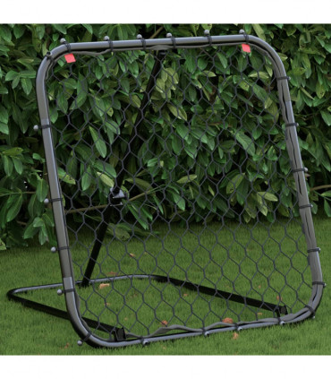vidaXL Football Rebounder Adjustable Black 84x73x60-80 cm Steel