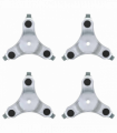 vidaXL Furniture Rollers 4 pcs 16x14.5x5.5 cm Steel 180 kg