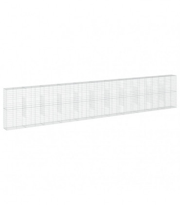 vidaXL Gabion Basket with Cover 1100x50x200 cm Galvanised Iron