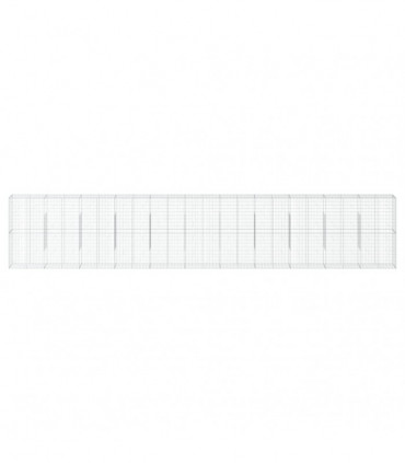 vidaXL Gabion Basket with Cover 1100x50x200 cm Galvanised Iron