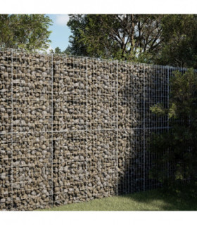 vidaXL Gabion Basket with Cover 150x100x200 cm Galvanised Iron