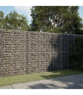 vidaXL Gabion Basket with Cover 300x100x200 cm Galvanised Iron