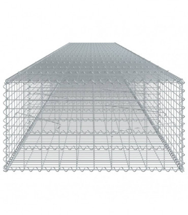 vidaXL Gabion Basket with Cover 800x100x50 cm Galvanised Iron