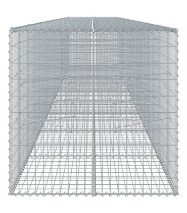 vidaXL Gabion Basket with Cover 900x100x100 cm Galvanised Iron