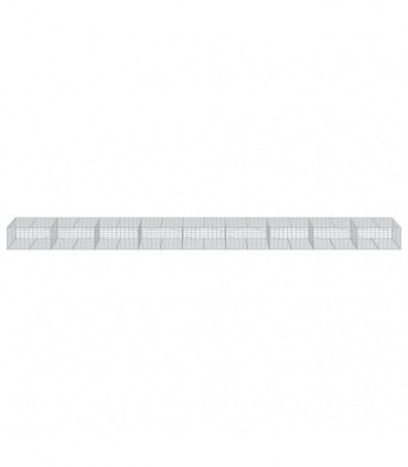 vidaXL Gabion Basket with Cover 900x100x50 cm Galvanised Iron