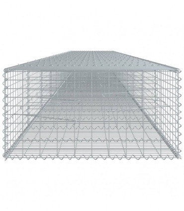 vidaXL Gabion Basket with Cover 900x100x50 cm Galvanised Iron