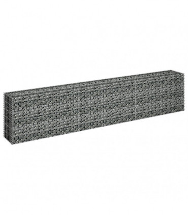 vidaXL Gabion Raised Bed Galvanised Steel 270x30x60 cm
