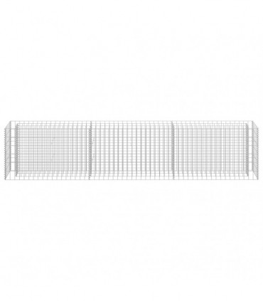 vidaXL Gabion Raised Bed Galvanised Steel 270x30x60 cm
