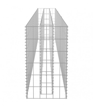 vidaXL Gabion Raised Bed Galvanised Steel 270x30x60 cm