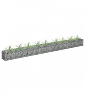 vidaXL Gabion Raised Bed Galvanised Steel 360x30x30 cm