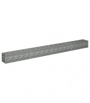 vidaXL Gabion Raised Bed Galvanised Steel 360x30x30 cm