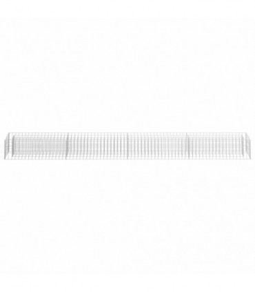 vidaXL Gabion Raised Bed Galvanised Steel 360x30x30 cm