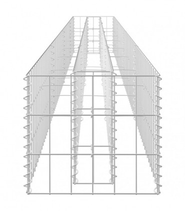 vidaXL Gabion Raised Bed Galvanised Steel 360x30x30 cm