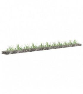 vidaXL Gabion Raised Bed Galvanised Steel 450x30x10 cm