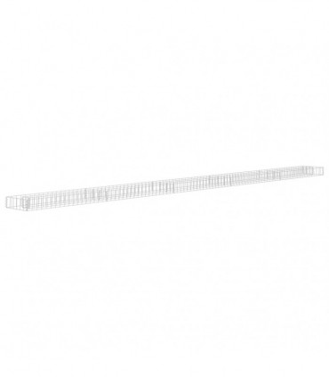 vidaXL Gabion Raised Bed Galvanised Steel 450x30x10 cm