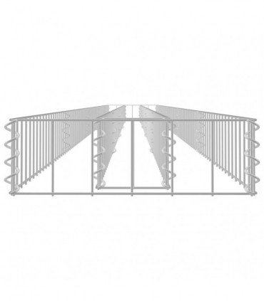 vidaXL Gabion Raised Bed Galvanised Steel 450x30x10 cm