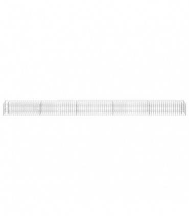 vidaXL Gabion Raised Bed Galvanised Steel 450x30x30 cm