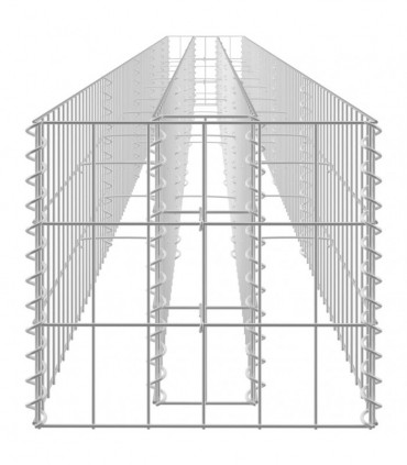 vidaXL Gabion Raised Bed Galvanised Steel 450x30x30 cm