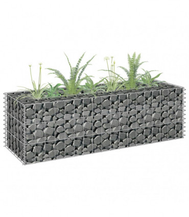 vidaXL Gabion Raised Bed Galvanised Steel 90x30x30 cm