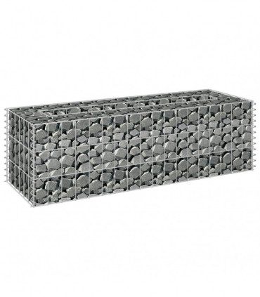 vidaXL Gabion Raised Bed Galvanised Steel 90x30x30 cm