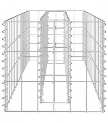 vidaXL Gabion Raised Bed Galvanised Steel 90x30x30 cm