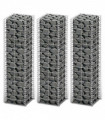 vidaXL Gabion Set 3 pcs Galvanised Wire 25 x 25 x 100 cm