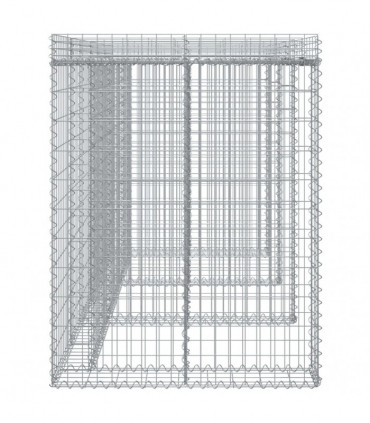 vidaXL Gabion Wall for Garbage Bin 270x91x120 cm Galvanised Iron