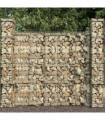 vidaXL Gabion Wall with Cover Galvanised Steel 600x50x200 cm