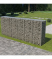 vidaXL Gabion Wall with Covers Galvanised Steel 300x50x150 cm