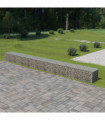 vidaXL Gabion Wall with Covers Galvanised Steel 600x50x50 cm