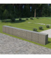 vidaXL Gabion Wall with Covers Galvanised Steel 900x50x100 cm
