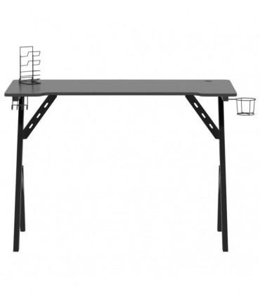 vidaXL Gaming Desk with Y Shape Legs Black 110x60x75 cm