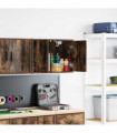vidaXL Garage Wall Cabinet Smoked Oak Engineered Wood