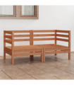 vidaXL Garden 2-Seater Sofa Honey Brown Solid Pinewood