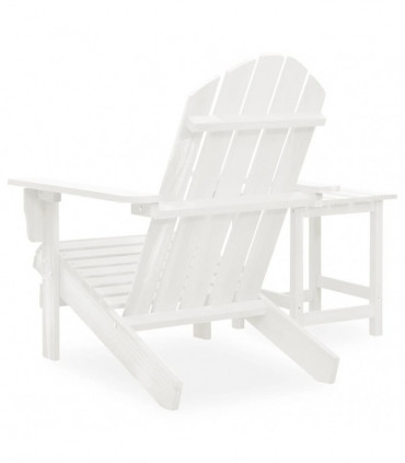 vidaXL Garden Adirondack Chair with Table Solid Fir Wood White