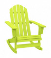 vidaXL Garden Adirondack Rocking Chair Solid Fir Wood Green