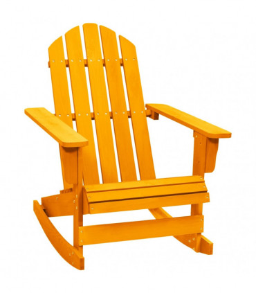 vidaXL Garden Adirondack Rocking Chair Solid Fir Wood Orange
