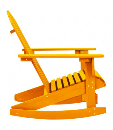 vidaXL Garden Adirondack Rocking Chair Solid Fir Wood Orange