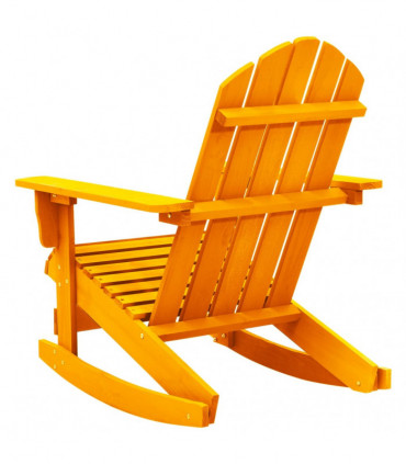vidaXL Garden Adirondack Rocking Chair Solid Fir Wood Orange