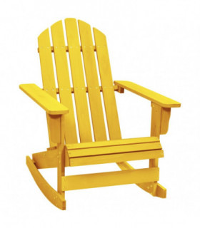 vidaXL Garden Adirondack Rocking Chair Solid Fir Wood Yellow