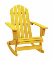 vidaXL Garden Adirondack Rocking Chair Solid Fir Wood Yellow