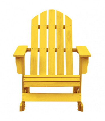 vidaXL Garden Adirondack Rocking Chair Solid Fir Wood Yellow