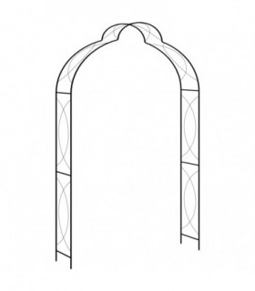 vidaXL Garden Arch Black 150x34x240 cm Iron
