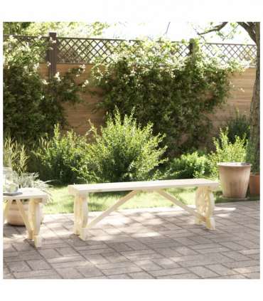 vidaXL Garden Bench 115 cm Solid Wood Fir