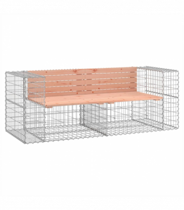 vidaXL Garden Bench Gabion Design 184x71x65.5 cm Solid Wood Douglas